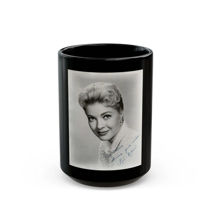 Lori Nelson #160 2 (Vintage Female Icon) Black Coffee Mug-15oz-Go Mug Yourself