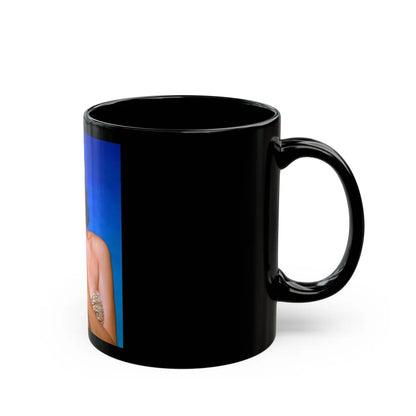 Barbara Carrera #68 (Vintage Female Icon) Black Coffee Mug-Go Mug Yourself