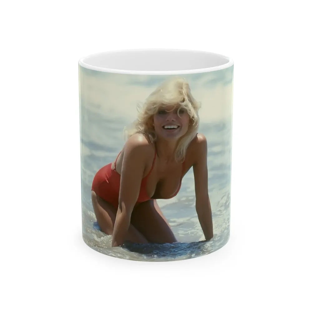 Loni Anderson #44 (Vintage Female Icon) White Coffee Mug-11oz-Go Mug Yourself