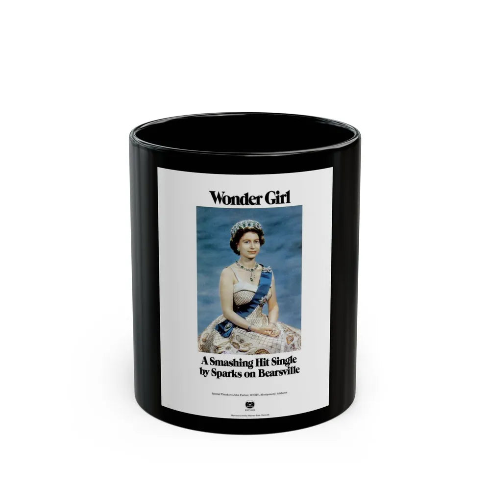 Sparks 1972 (Music Poster) Black Coffee Mug-11oz-Go Mug Yourself