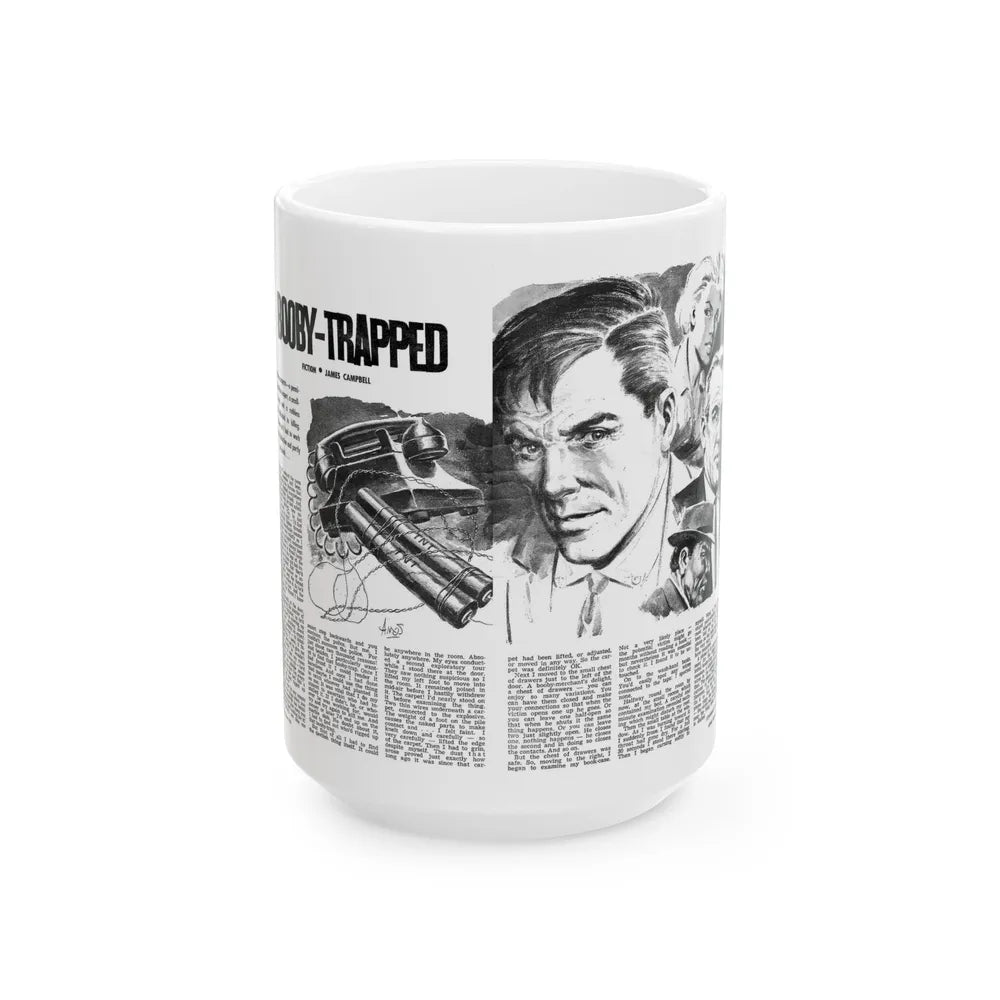 Booby-Trapped, Adam magazine, October 1963 - White Coffee Mug-15oz-Go Mug Yourself