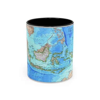 Indonesia 1 (1996) (Map) Accent Coffee Mug-11oz-Black-Go Mug Yourself