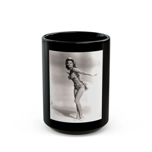 Nancy Kovack #052 (Vintage Female Icon) Black Coffee Mug-15oz-Go Mug Yourself