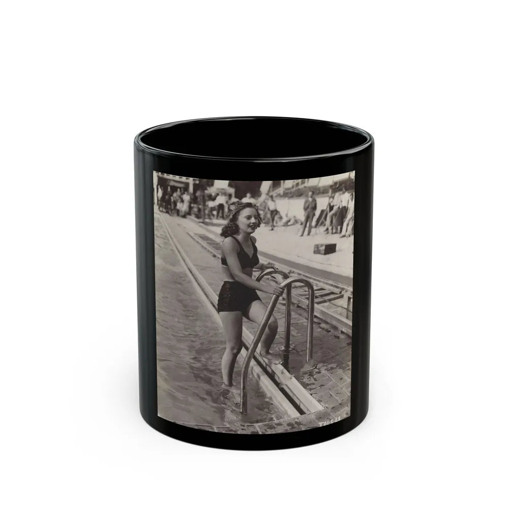 Barbara Stanwyck #167 (Vintage Female Icon) Black Coffee Mug-11oz-Go Mug Yourself