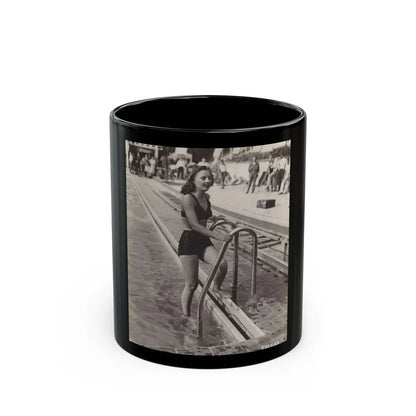 Barbara Stanwyck #167 (Vintage Female Icon) Black Coffee Mug-11oz-Go Mug Yourself