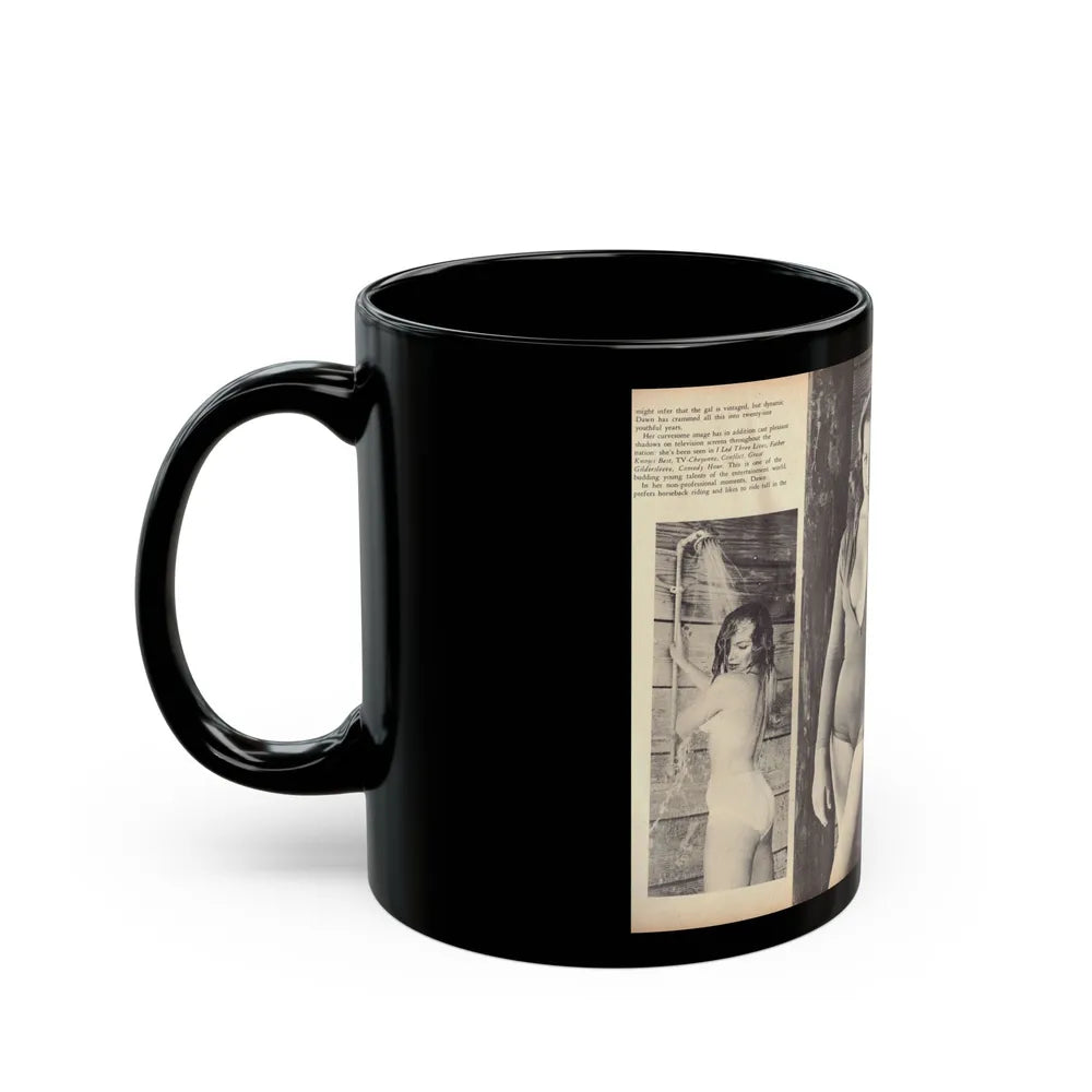 Dawn Richard #102 - [Pages 30 & 31] Including Pages 2 & 3 of 5 with, 4 B&W Photos+Contuned Article from ADVENTURE Dec. '60 Mag. (Vintage Female Icon) Black Coffee Mug-Go Mug Yourself