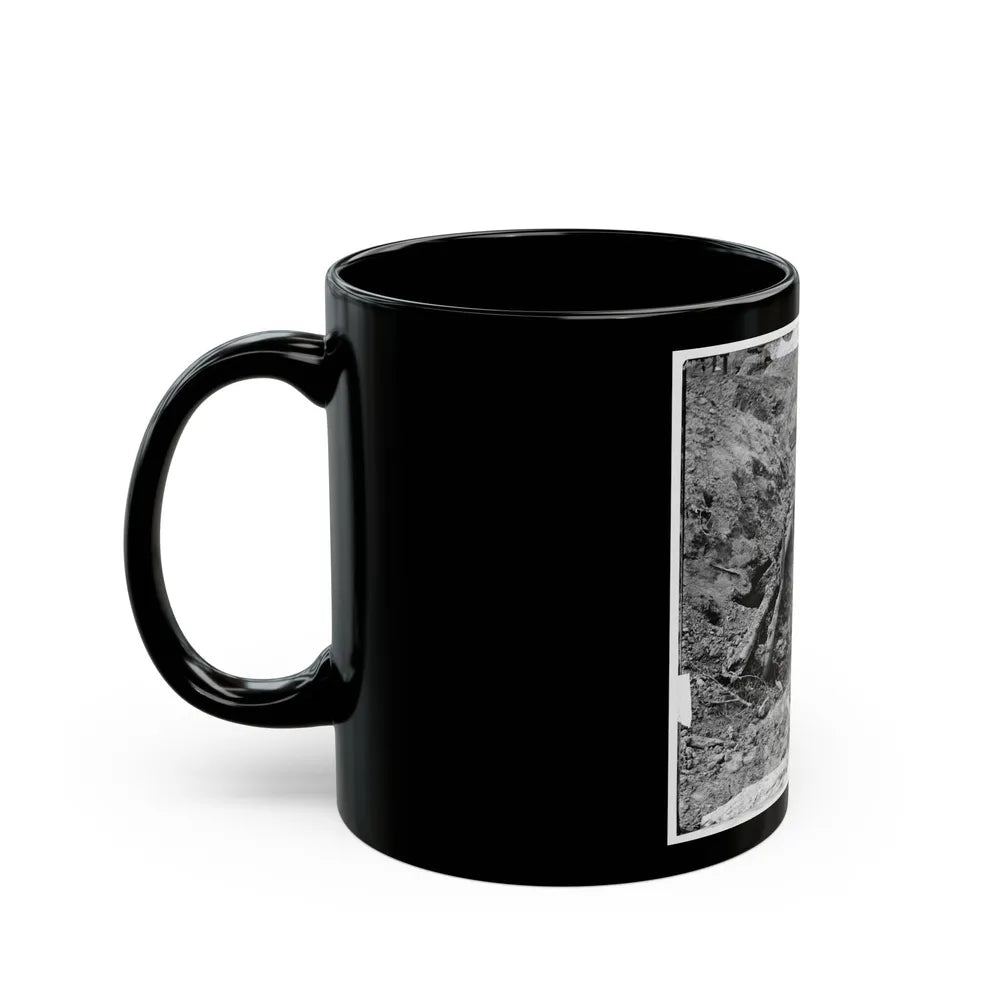 Petersburg, Va. Dead Confederate Soldier, In Trench Beyond A Section Of Chevaux-De-Frise (U.S. Civil War) Black Coffee Mug-Go Mug Yourself