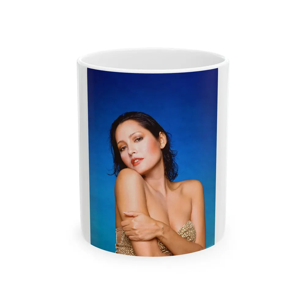 Barbara Carrera #34 (Vintage Female Icon) White Coffee Mug-11oz-Go Mug Yourself