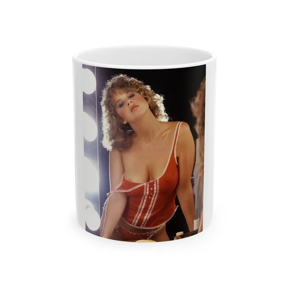 Linda Blair #268 - Partially Topless (Vintage Female Icon) White Coffee Mug-11oz-Go Mug Yourself