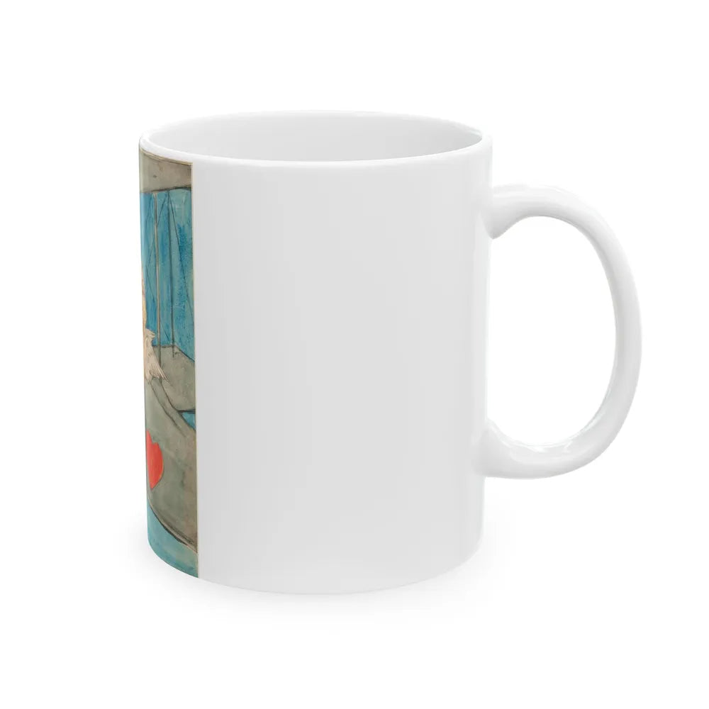 Cupid in Flight - White Coffee Mug-Go Mug Yourself