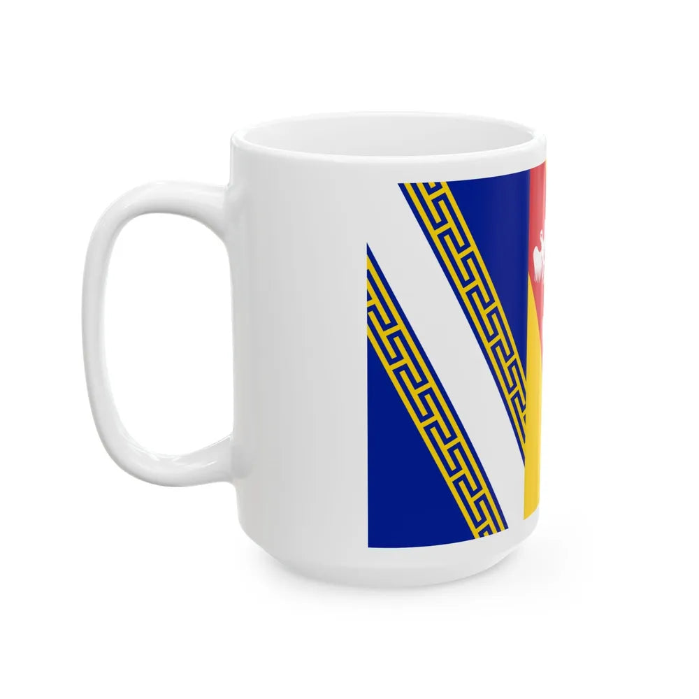 Flag of Grand Est France 2 - White Coffee Mug-Go Mug Yourself