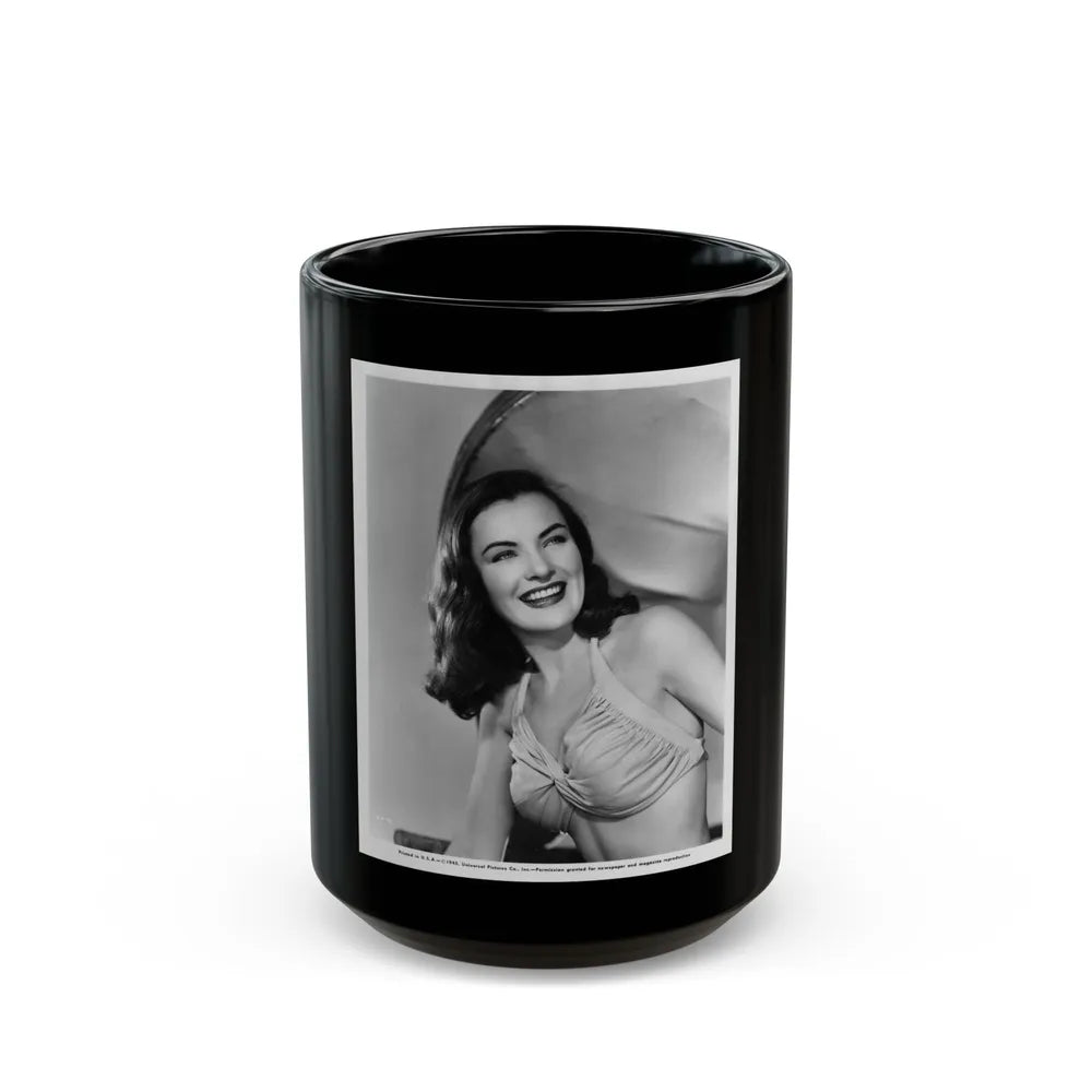 Ella Raines #203 (Vintage Female Icon) Black Coffee Mug-15oz-Go Mug Yourself