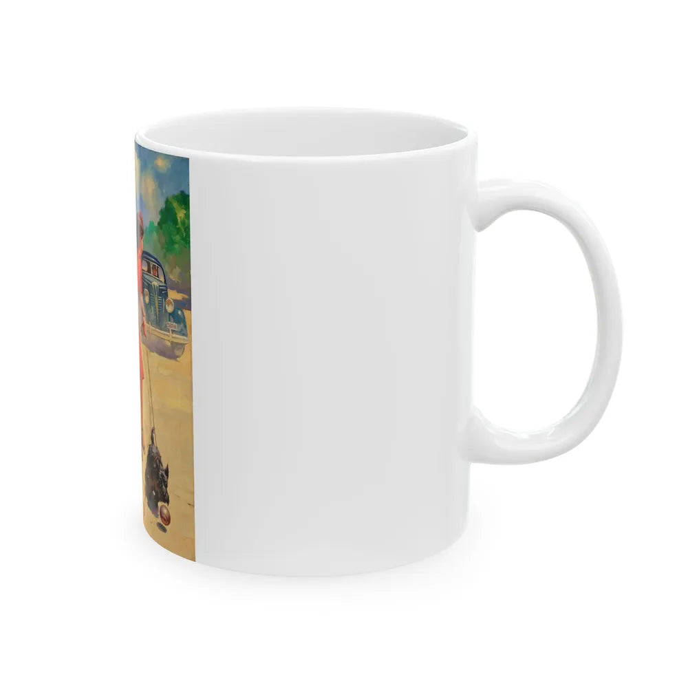 Car Approaching, 1939 - White Coffee Mug-Go Mug Yourself