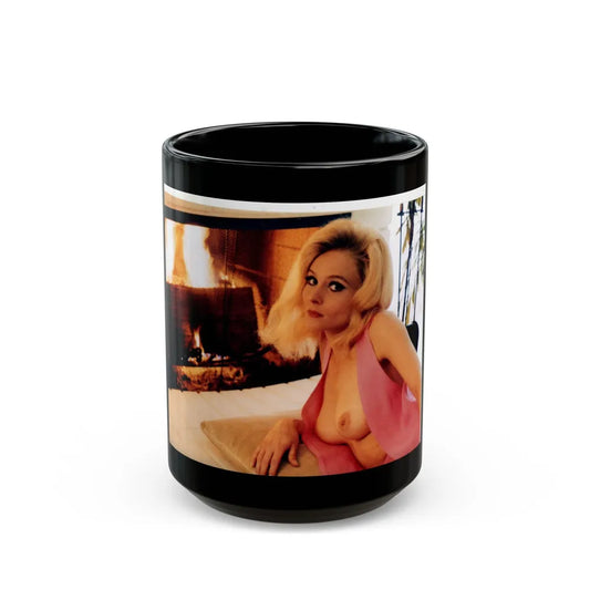 Diane McBain #29 (Vintage Female Icon) Black Coffee Mug-15oz-Go Mug Yourself