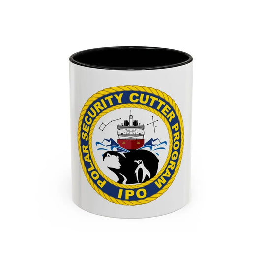 C2495 Polar Security Cutter Program IPO (U.S. Coast Guard) Accent Coffee Mug 11oz Black - Go Mug Yourself