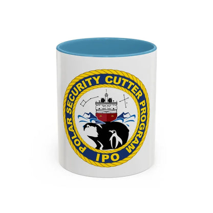 C2495 Polar Security Cutter Program IPO (U.S. Coast Guard) Accent Coffee Mug 11oz Light Blue - Go Mug Yourself