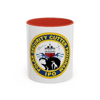 C2495 Polar Security Cutter Program IPO (U.S. Coast Guard) Accent Coffee Mug 11oz Red - Go Mug Yourself