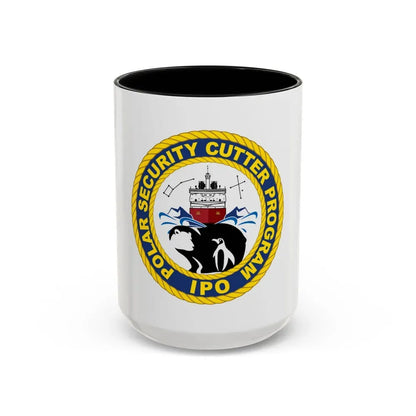 C2495 Polar Security Cutter Program IPO (U.S. Coast Guard) Accent Coffee Mug 15oz Black - Go Mug Yourself