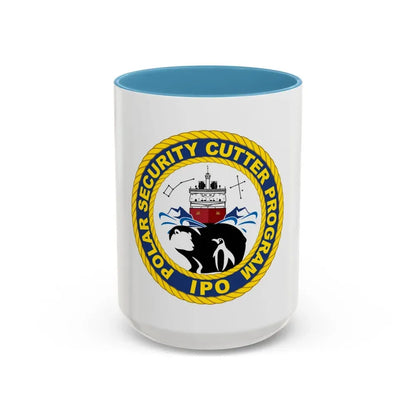 C2495 Polar Security Cutter Program IPO (U.S. Coast Guard) Accent Coffee Mug 15oz Light Blue - Go Mug Yourself