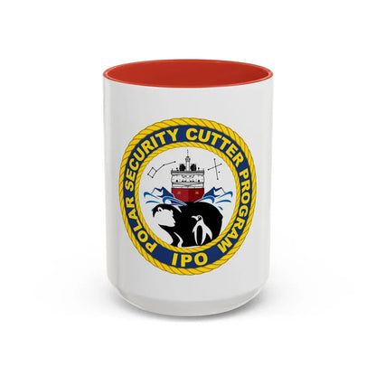 C2495 Polar Security Cutter Program IPO (U.S. Coast Guard) Accent Coffee Mug 15oz Red - Go Mug Yourself