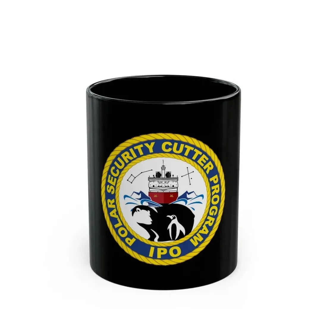 C2495 Polar Security Cutter Program IPO (U.S. Coast Guard) Black Coffee Mug 11oz - Go Mug Yourself