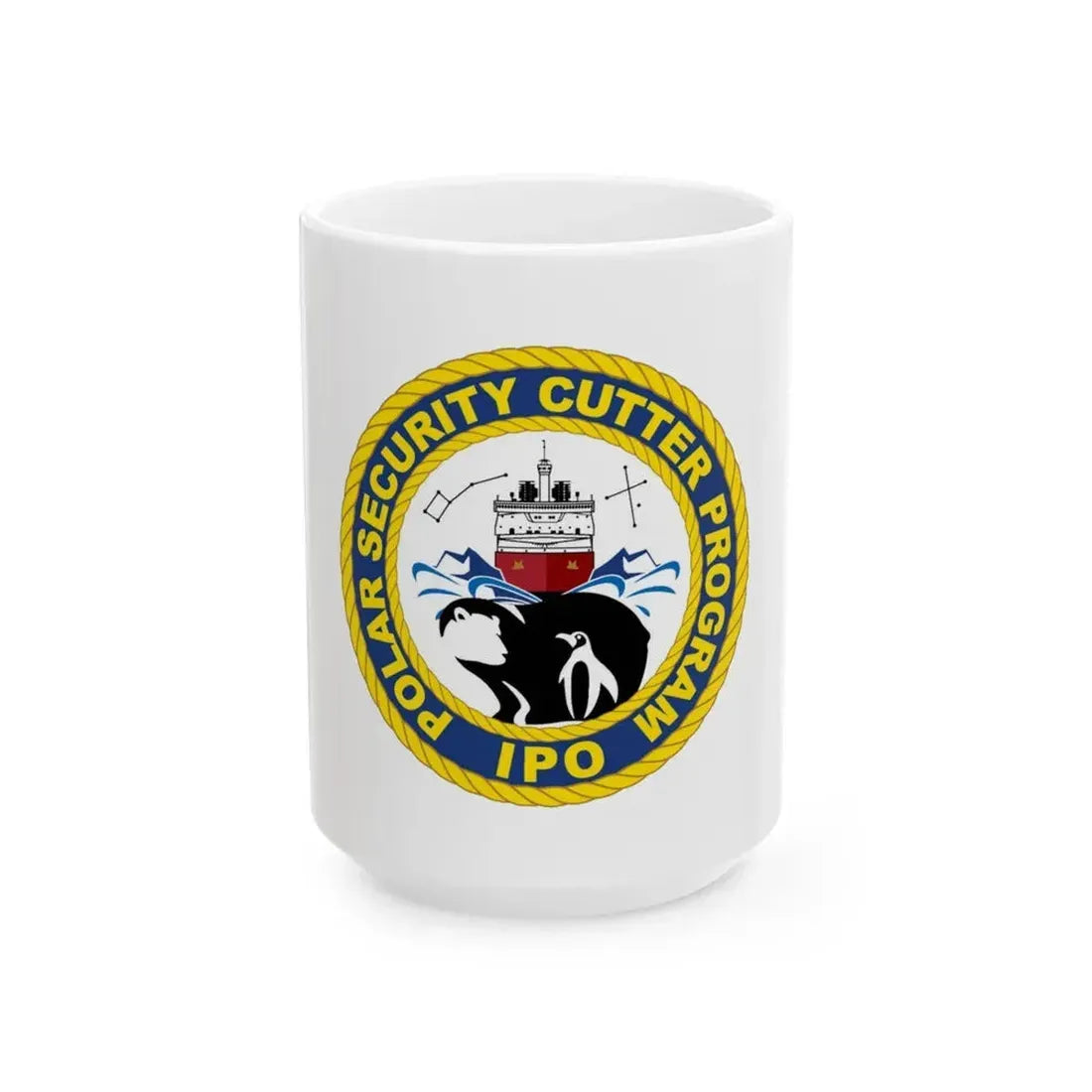 C2495 Polar Security Cutter Program IPO (U.S. Coast Guard) White Coffee Mug 15oz - Go Mug Yourself
