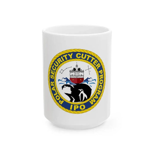 C2495 Polar Security Cutter Program IPO (U.S. Coast Guard) White Coffee Mug 15oz - Go Mug Yourself