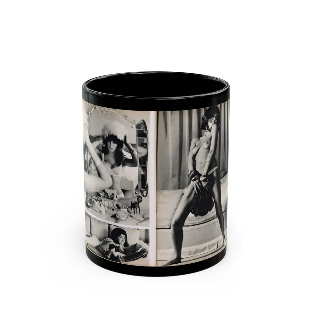 Julie Ege #179 (Vintage Female Icon) Black Coffee Mug-11oz-Go Mug Yourself