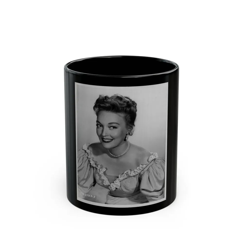 Karin Booth #27 (Vintage Female Icon) Black Coffee Mug-11oz-Go Mug Yourself