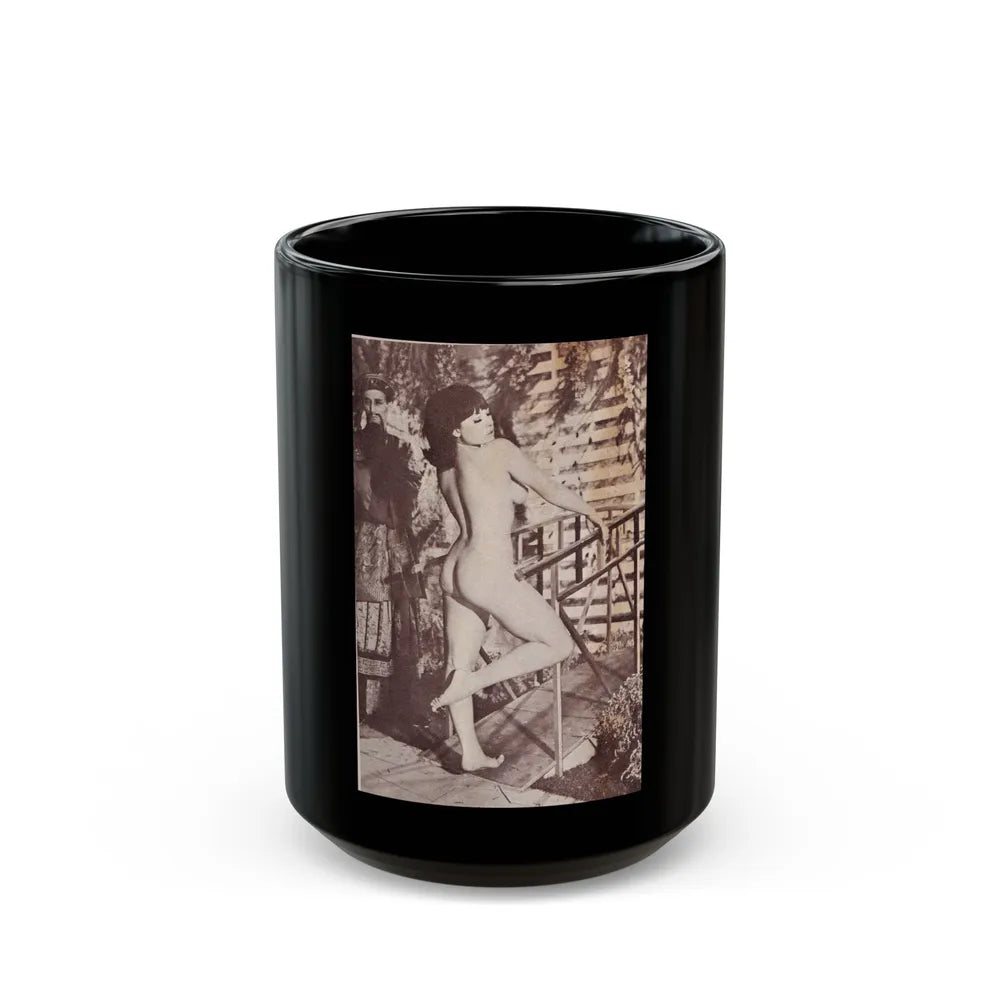 June Palmer #142 - Nude (Vintage Female Icon) Black Coffee Mug-15oz-Go Mug Yourself