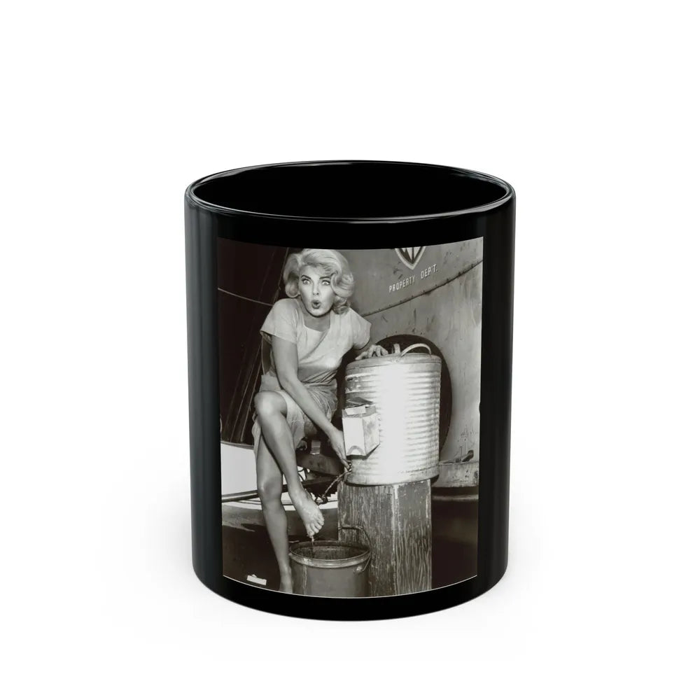 Barbara Nichols #322 (Vintage Female Icon) Black Coffee Mug-11oz-Go Mug Yourself