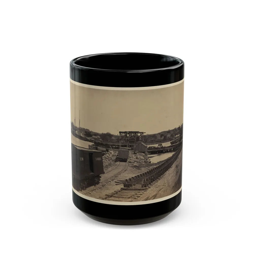 Dock On The South Side Of The James River, Opposite Richmond, Va.(2) (U.S. Civil War) Black Coffee Mug-15oz-Go Mug Yourself