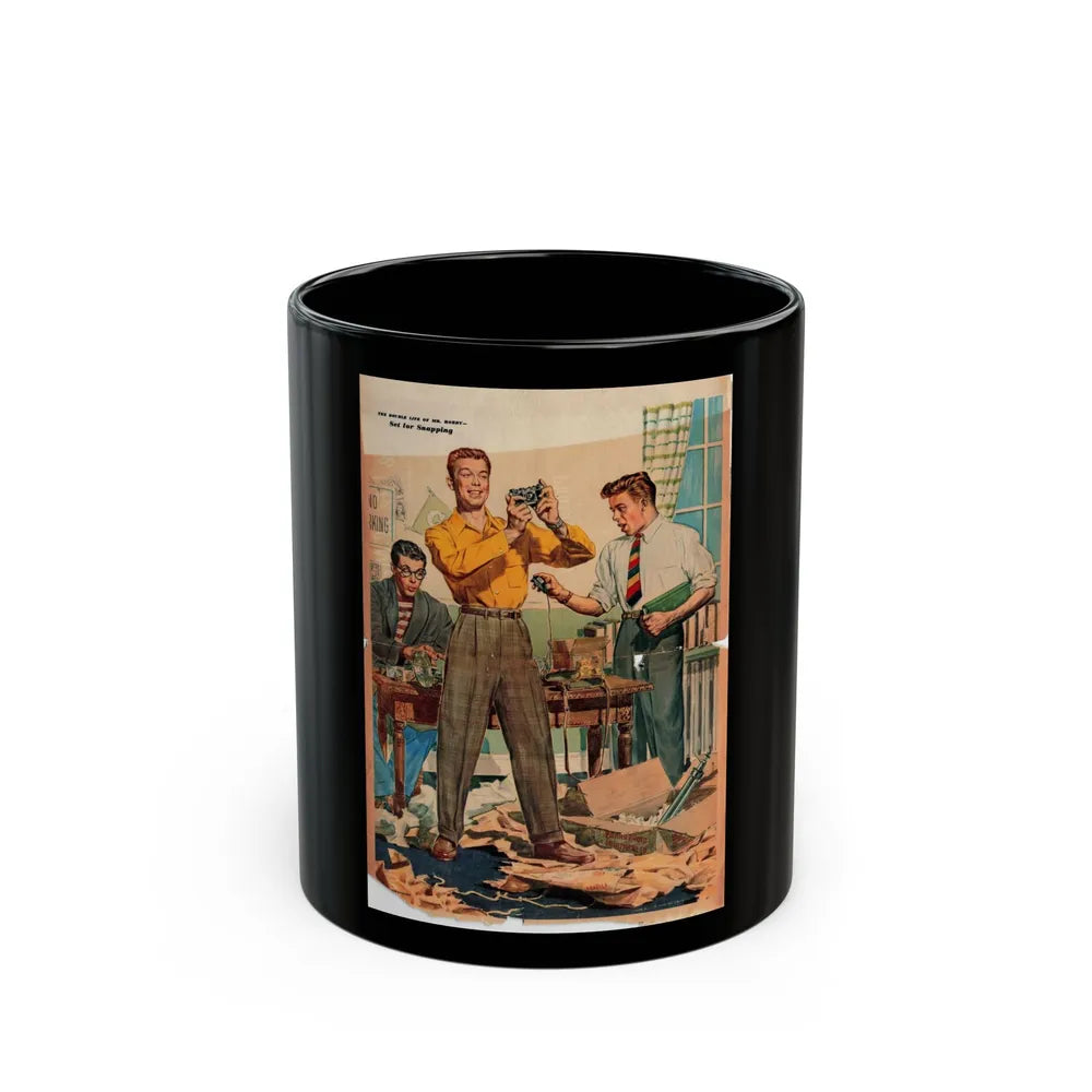 Double Life of Mr. Hobby (Pt. 1-1), True Magazine, September 1946 - Black Coffee Mug-11oz-Go Mug Yourself