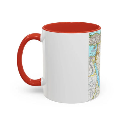 Middle East (1991) (Map) Accent Coffee Mug-Go Mug Yourself