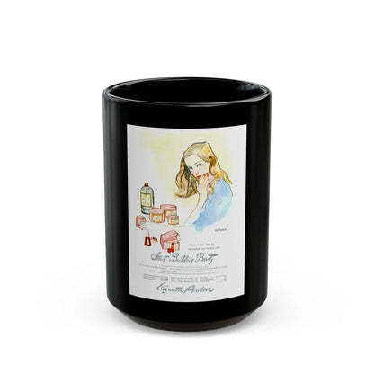 Elizabeth Arden advt, Start Building Beauty, 1948 - Black Coffee Mug-15oz-Go Mug Yourself