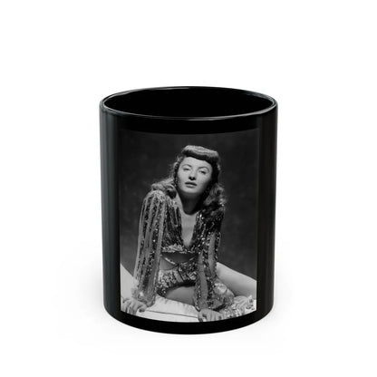 Barbara Stanwyck #177 (Vintage Female Icon) Black Coffee Mug-11oz-Go Mug Yourself