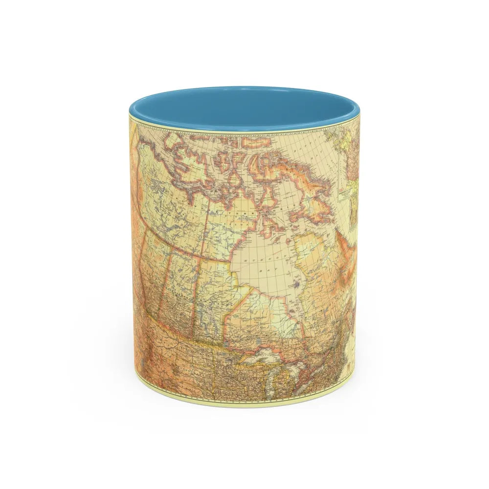 Canada (1936) (Map) Accent Coffee Mug-11oz-Light Blue-Go Mug Yourself