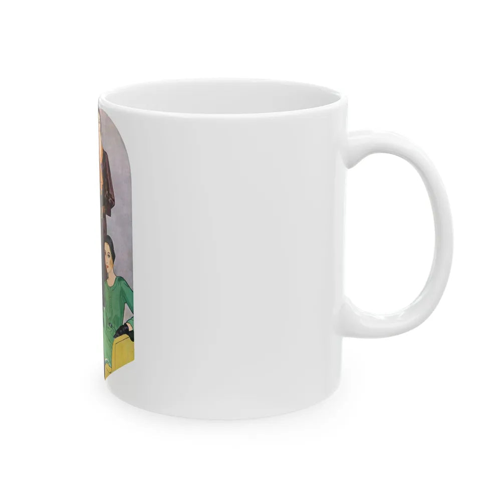 Fashion Illustration (2) - White Coffee Mug-Go Mug Yourself