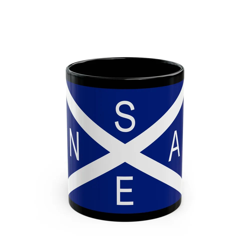 Flag of National Scottish Antarctic Expedition - Black Coffee Mug-11oz-Go Mug Yourself