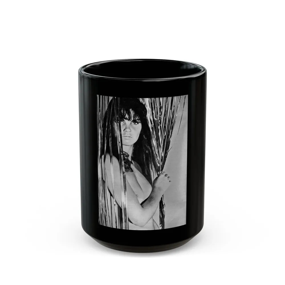 Caroline Munro #254 1 (Vintage Female Icon) Black Coffee Mug-15oz-Go Mug Yourself