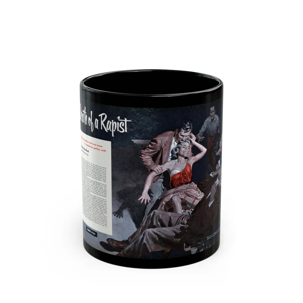 Death of a Rapist, Cavalier magazine, January 1953 - Black Coffee Mug-11oz-Go Mug Yourself