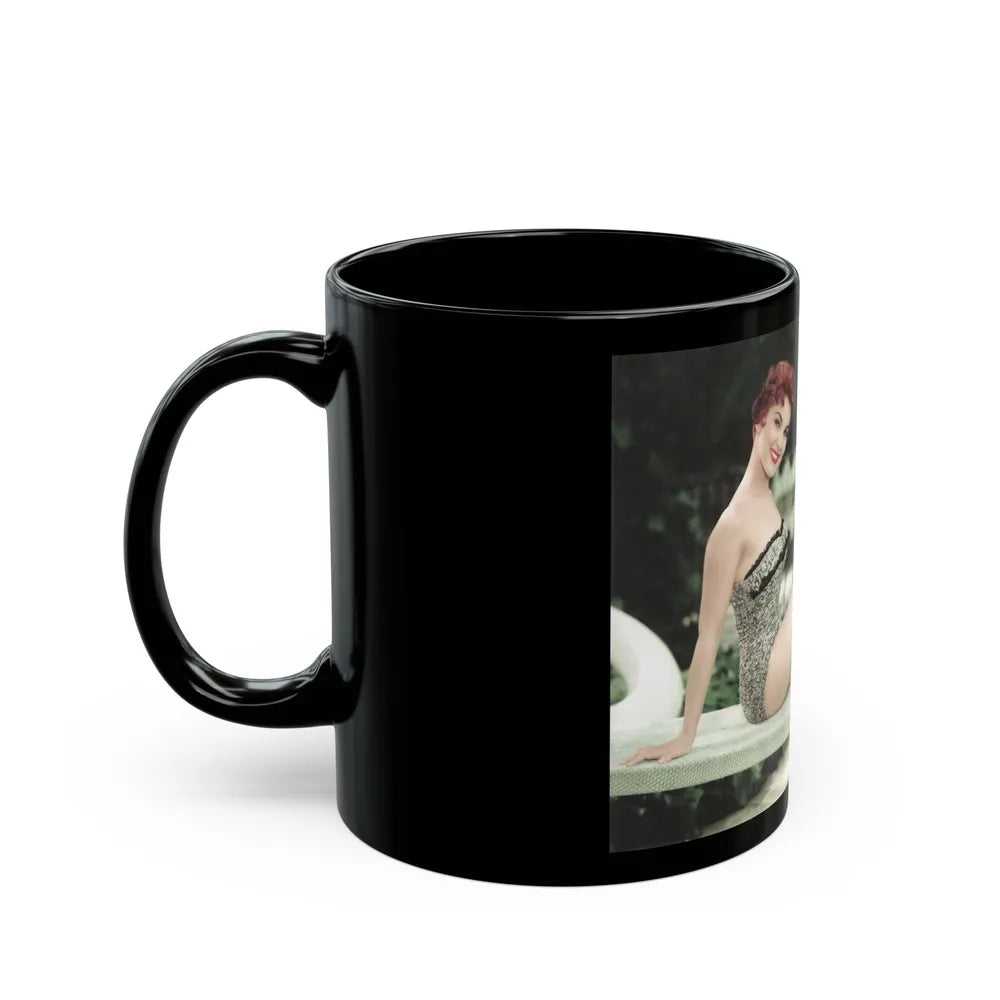 Debra Paget #370 2 (Vintage Female Icon) Black Coffee Mug-Go Mug Yourself