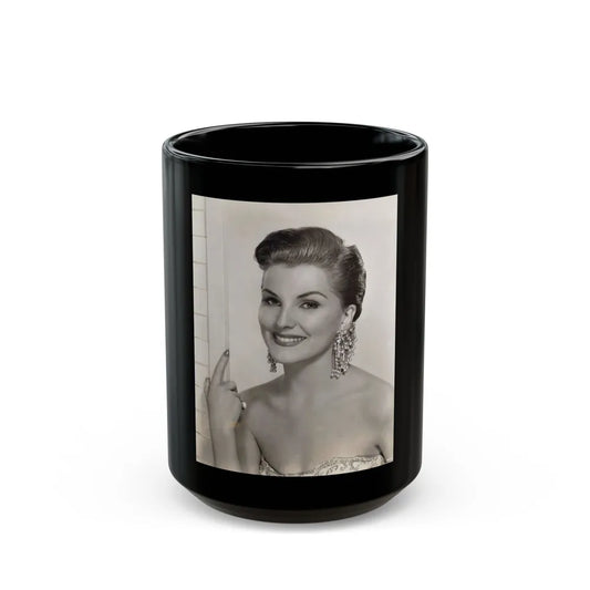 Debra Paget #415 (Vintage Female Icon) Black Coffee Mug-15oz-Go Mug Yourself