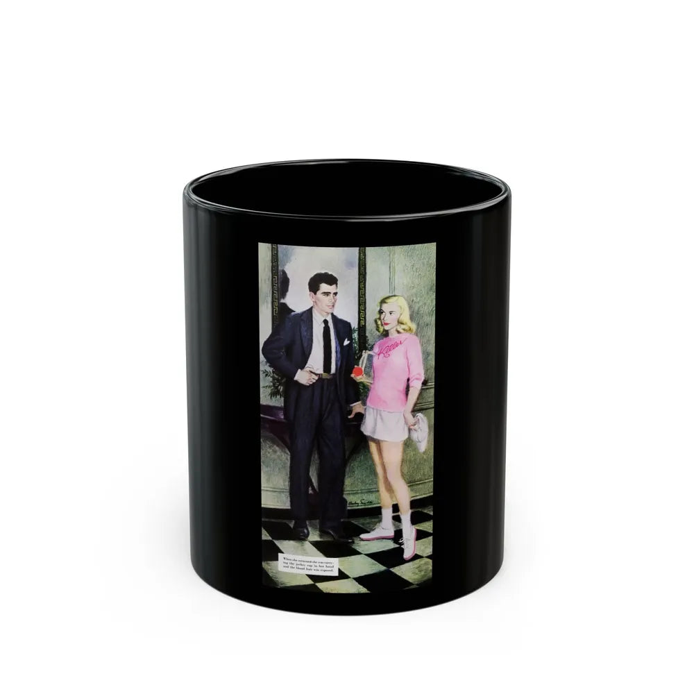 Come Be My Love (2), Saturday Evening Post, August 2, 1947 - Black Coffee Mug-11oz-Go Mug Yourself