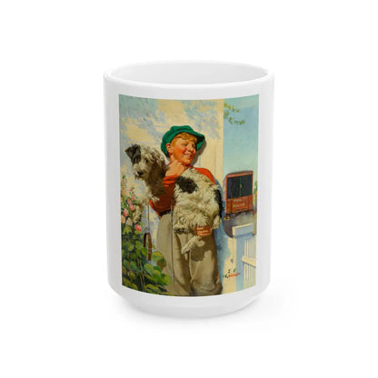 Boy and his Dog, This Week cover, September 6, 1936 - White Coffee Mug-15oz-Go Mug Yourself