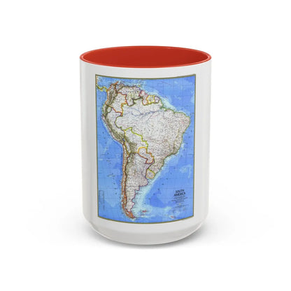 South America (1972) (Map) Accent Coffee Mug-15oz-Red-Go Mug Yourself