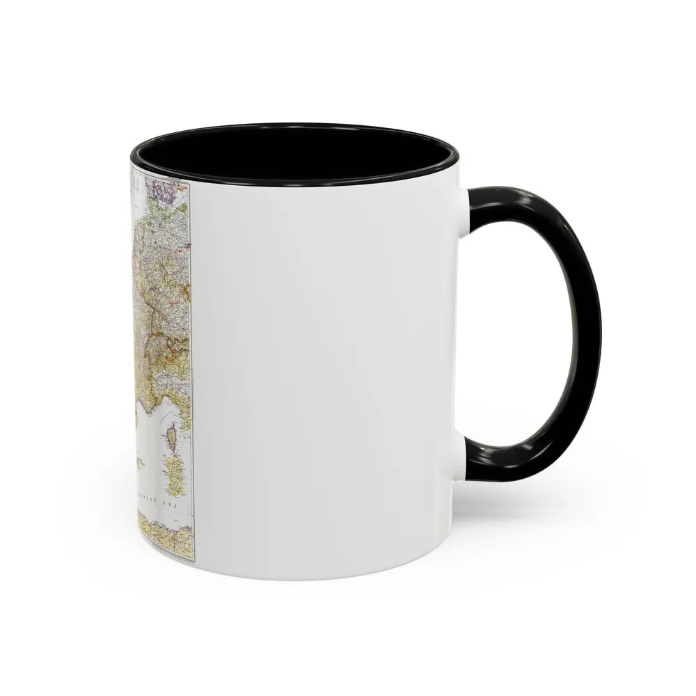 Europe, Western (1950) (Map) Accent Coffee Mug-Go Mug Yourself