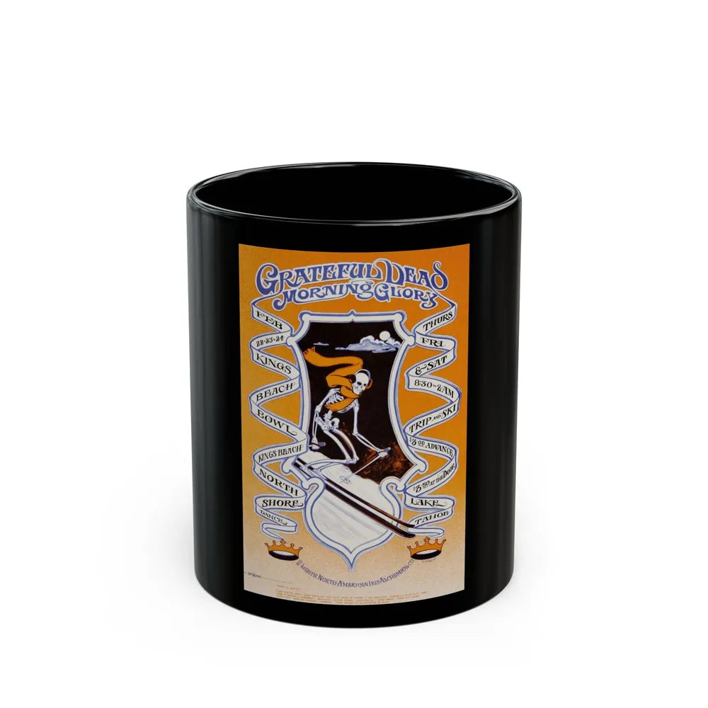 Grateful Dead (Music Poster) Black Coffee Mug-11oz-Go Mug Yourself