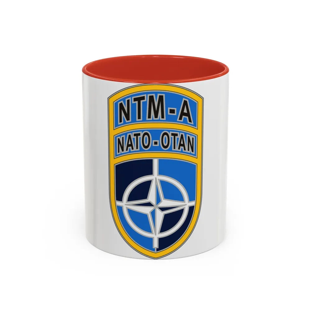 NATO Training MissionAfghanistan (U.S. Army) Accent Coffee Mug-11oz-Red-Go Mug Yourself