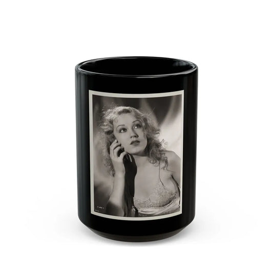 Fay Wray #163 (Vintage Female Icon) Black Coffee Mug-15oz-Go Mug Yourself